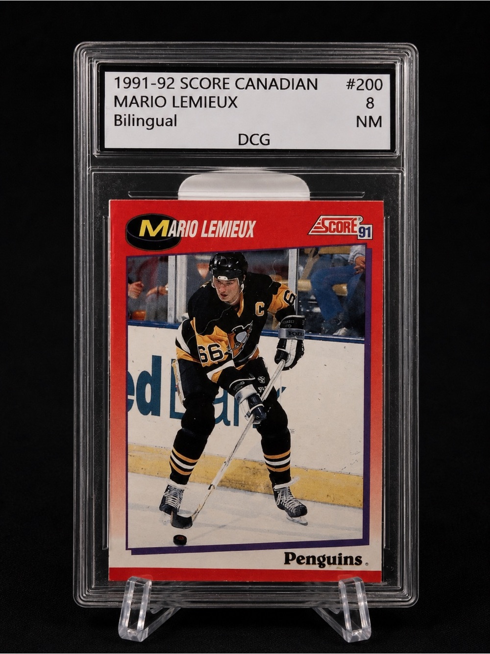 Score 1991-92 Hockey Card Mario Lemieux - Vintage Collectible